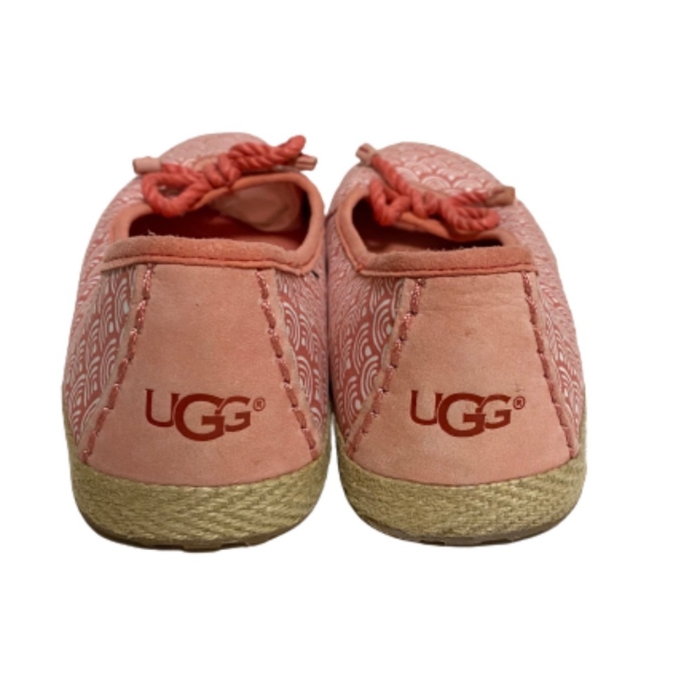 Ugg Syleste women’s pink/ white scallope fabric espadrille ballet flats size 7.5 - Picture 4 of 6